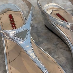 Prada Silver Sandals